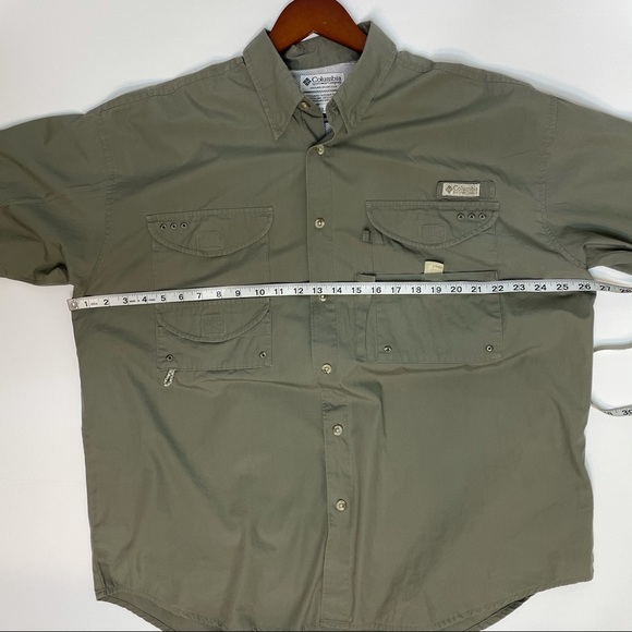 Columbia PFG Nylon Breathable S/S Button Shirt L - Picture 9 of 11